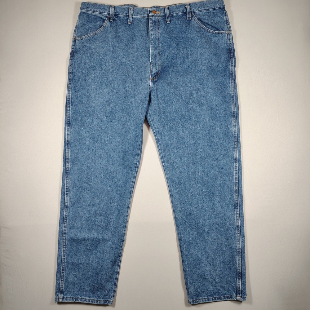 NWT Rustler Jeans Mens 46x32‎ Blue Regular Fit Straight Leg Heavyweight Denim